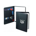 Open Inside Pockets Stimulated Leather Folder